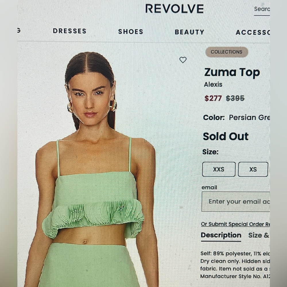 Alexis Zuma Top in Persian Green